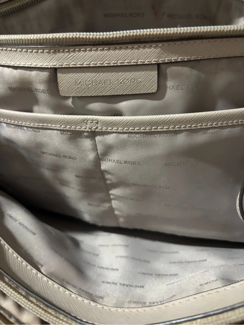 Michael Kors Taupe Saffiano Leather Tote